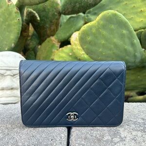 Chanel Navy Blue Coco Boy WOC